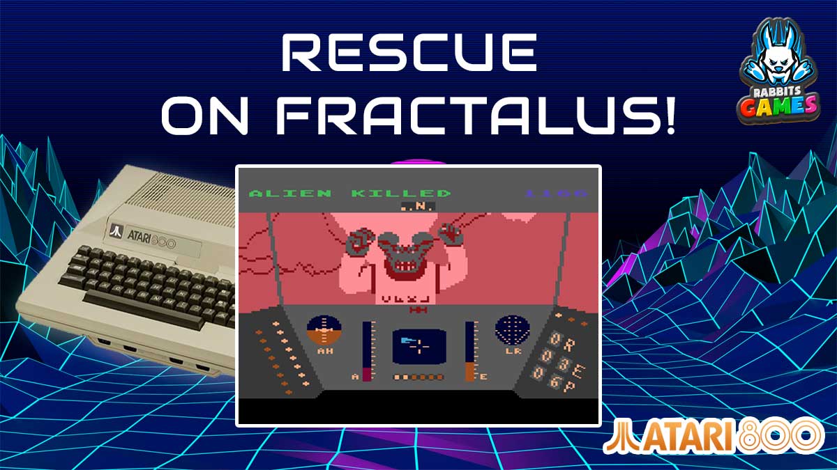 Rescue on Fractalus! sur Atari 800 : Un Classique Révolutionnaire, Rescue on Fractalus! sur Atari 800, simulation spatiale, graphismes 3D, gameplay immersif, stratégie de vol, ennemis Jaggies