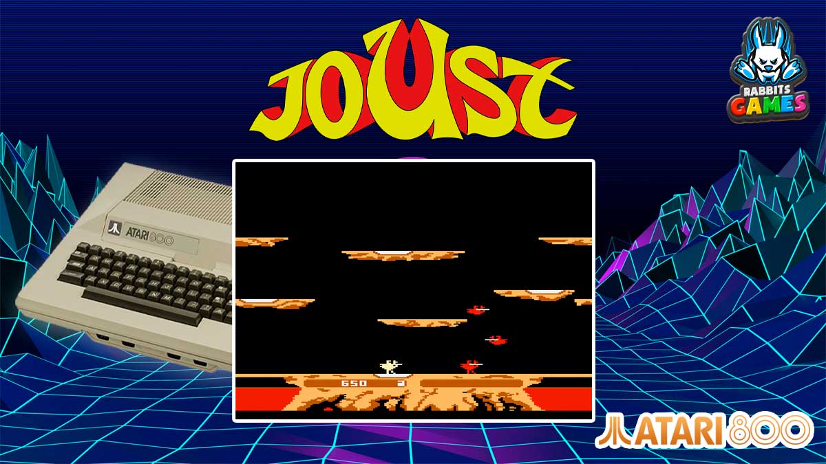 Joust sur Atari 800 : Un Classique du Rétrogaming, Joust sur Atari 800, gameplay Joust Atari 800, rétrogaming Joust sur Atari 800, multijoueur Joust Atari 800, classique Joust sur Atari 800